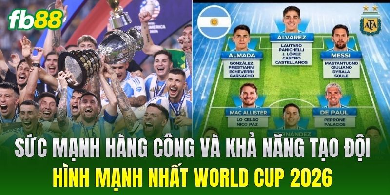 Sức mạnh hàng công và khả năng tạo đội hình mạnh nhất World Cup 2026
